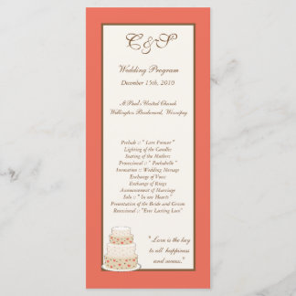 Programmes de gâteau Mariage rouge/crème