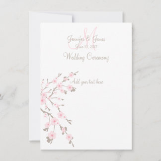 Programmes de l'église Mariage Cherry Blossom