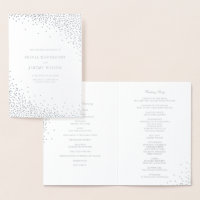 Programmes de mariage à points de confettis en feu