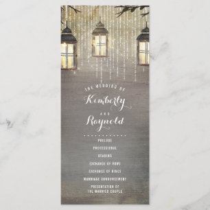 Programmes de Mariage campagnard rustique