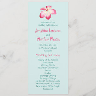 Programmes de mariage de fleurs de la Plumeria tro