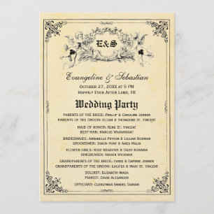 Programmes de mariage de livre de contes de conte