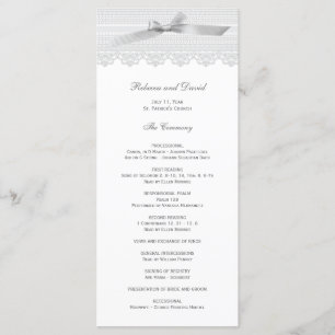 Programmes de mariage dentelle et ruban