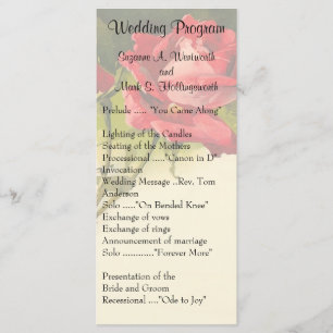 Programmes de mariage des Roses vintages