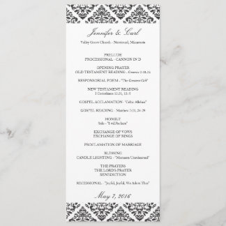 Programmes de mariage en damas noir