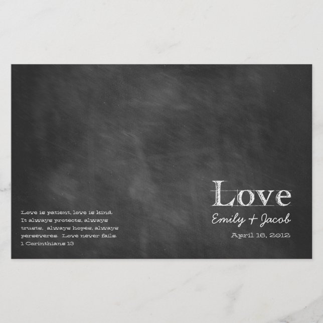 Programmes de mariage en tableau de bord (Devant)