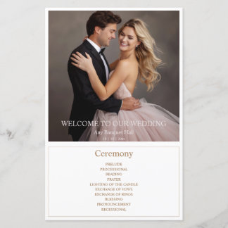 Programmes de mariage photo élégants avec bordure