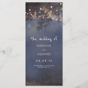 Programmes de mariage rustique avec arbre et corde