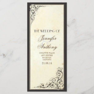 programmes de mariage vintage