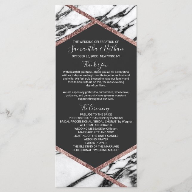 Programmes Hexagone de triage or Rose de marbre mo (Devant)