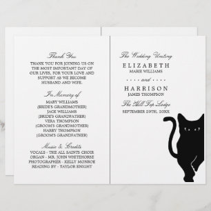 Programmes modernes de mariage Whimsical Black Cat