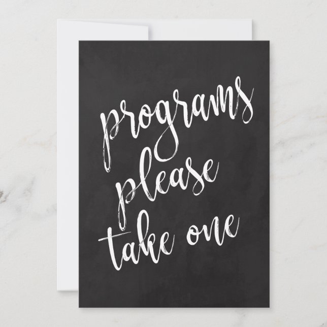 Programmes Panneau Mariage Ardoise Abordables (Devant)