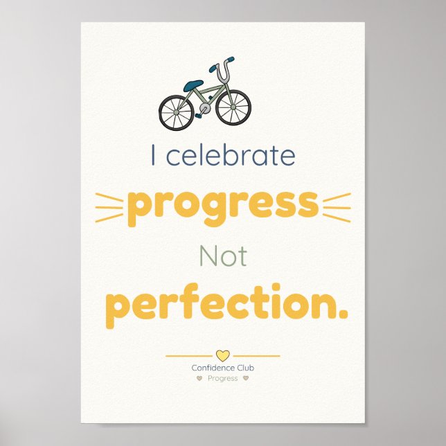 Progrès | Affiche d'affirmation pour enfants (Devant)