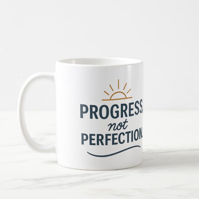 Progrès, pas perfection - Tasse à thé (Gauche)