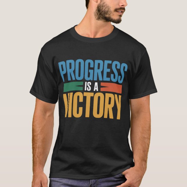 Progress Is a Victory men's Basic T-Shirt (Devant)