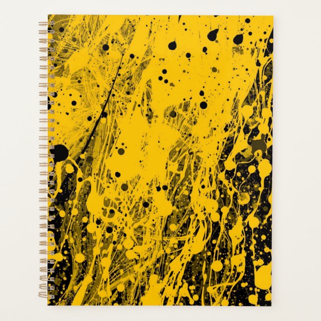 Projections de peinture noire et jaune (Devant)