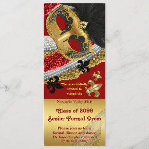 Prom Invitation Style de billet, Prom, masquerade