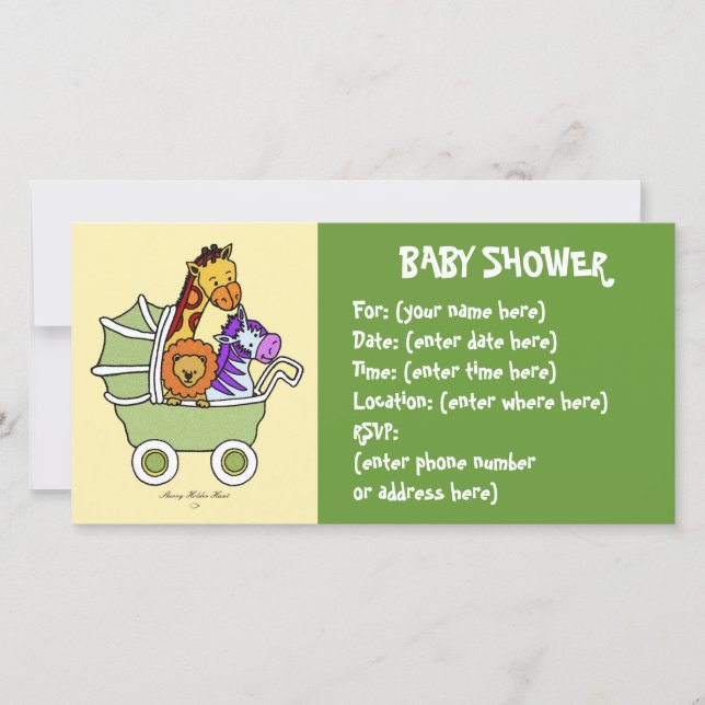 Promenade animale 5 Baby shower (Devant)