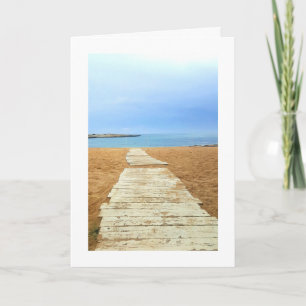 Promenade de la plage tranquille - Carte personnal