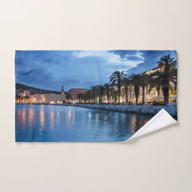 Promenade de Split en Croatie (Serviette à main)