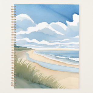 Promenade du rivage de la plage Aquarelle de l'o
