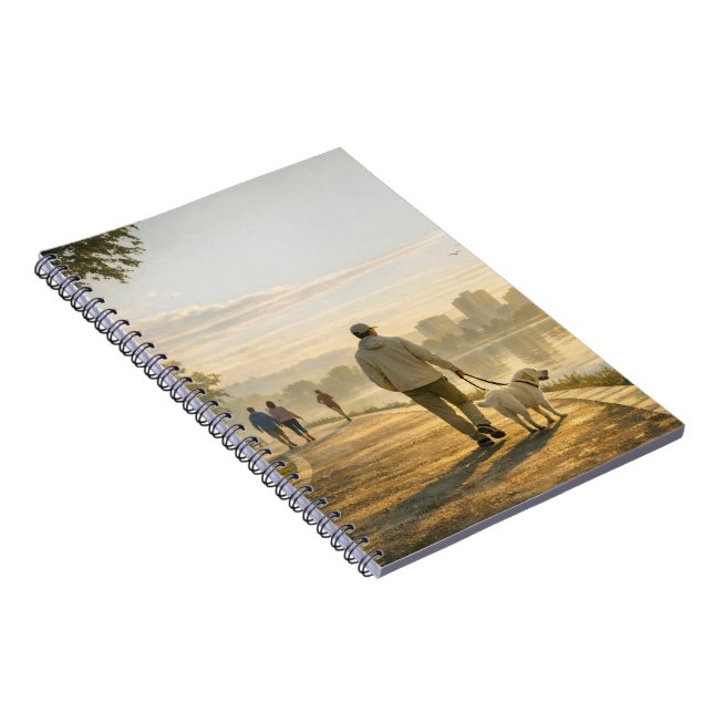 Promenade Matinale Silencieuse – Cahier Relié Spir (Côté Droit)