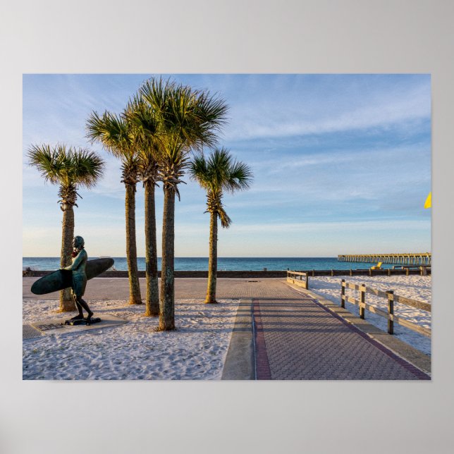 Promenade Pavée À Pensacola Beach Poster (Devant)