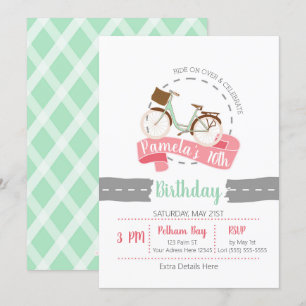 Promenade Sur Vélo Invitation Anniversaire   Menti