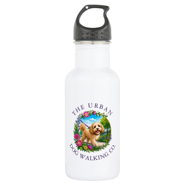 Promenadeur de Cockapoo Bouteille d'Eau Personnali (Devant)