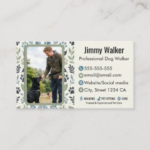 Promeneur de Chien Professionnel Carte de Visite P