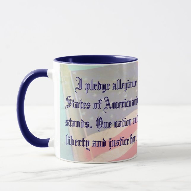 Promesse américaine d'allégeance café Mug (Gauche)