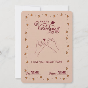 Promesse Pinky Amour Éternel Carte de Saint-Valent