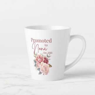 Promoté à Nona Mug - Cadeau Floral Grand-Mère