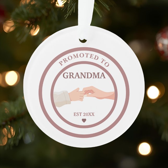 Promoted to Grandma Est. 20XX Ornament (Créateur téléchargé)