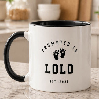 Promoted to Lolo New Grandpa Mug