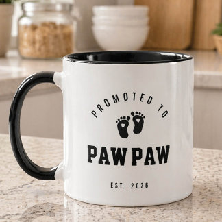 Promoted to Papaw New Grandpa Mug