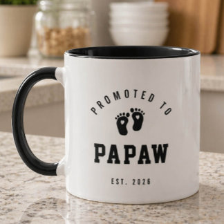 Promoted to Papaw New Grandpa Mug