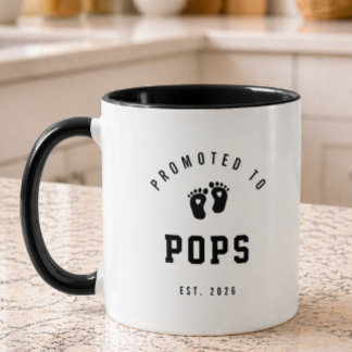 Promoted to Pops New Grandpa Mug