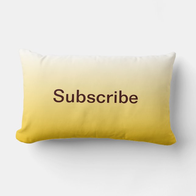 Promotionnels jaunes souscrivent le coussin de (Recto)