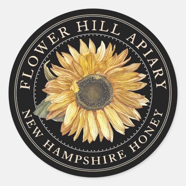 Promotionnels Miel Jar Lid Étiquette ou Fête Faveu (Devant)