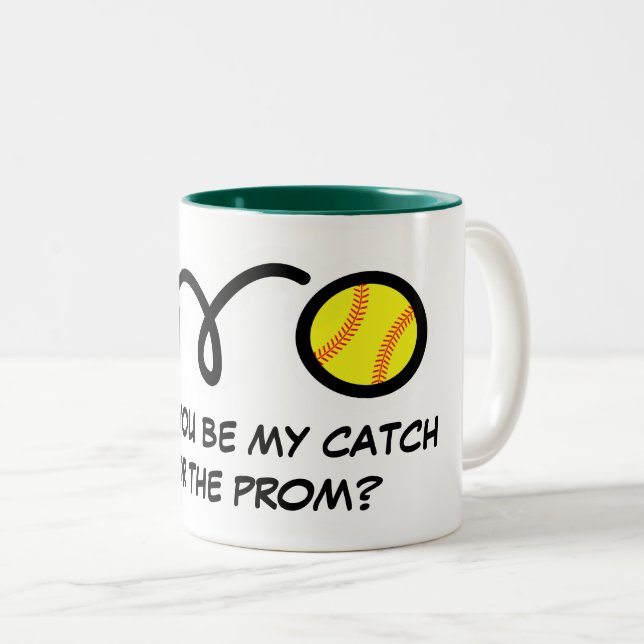 Promposal à softball ou cadeau de tasse à café hoc (Devant droit)