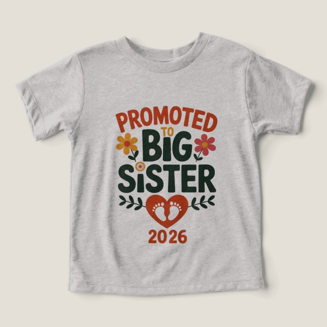 Promu À Big Sister 2026 Mignonne Big Sister (Design Recto)