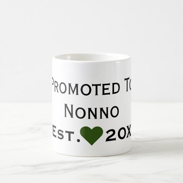 Promu À Nonno Mug Noir & Vert (Centre)