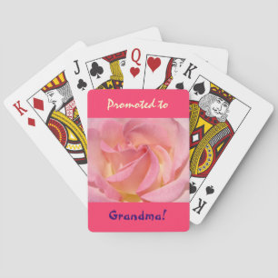 Promu grand-mère ! Cartes à jouer Rose rose