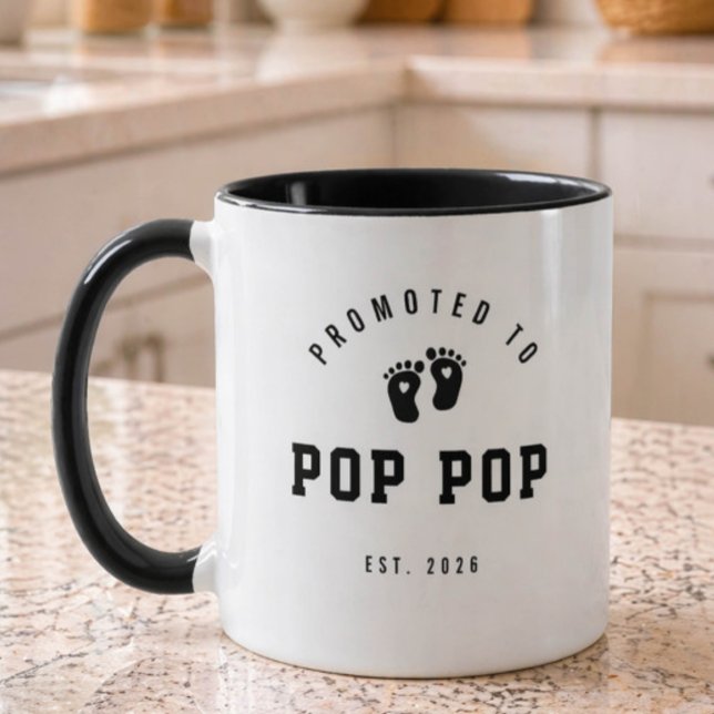 Promu Pop Pop Nouveau Mug Grand-Papa (Créateur téléchargé)