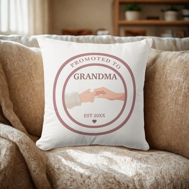 Promue Grand-mère Année d'estimation 20XX Coussin  (Créateur téléchargé)