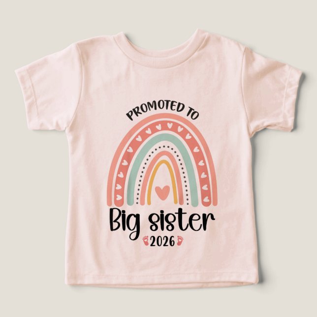 Promue Grande Sœur 2026 Filles Tout-Petits (Design Recto)