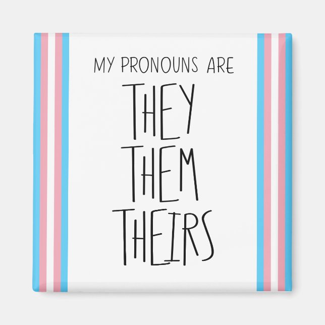 Pronoms Ils/Elles/Leurs Transgenre Magnet (Devant)
