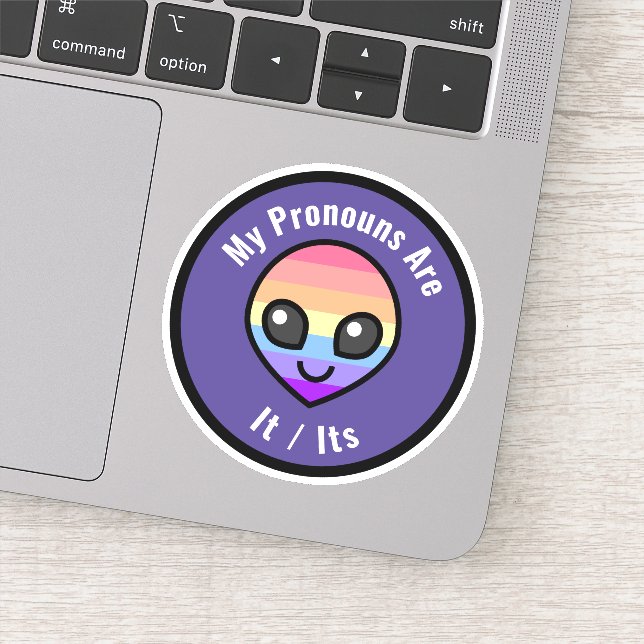 Pronononounes personnalisables - Sticker Alien Xen (Détail)