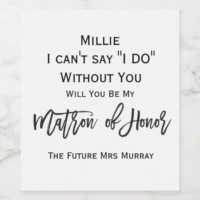 Proposition à votre chef d'honneur Étiquette du vi (Étiquettes simples)